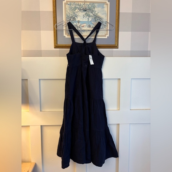GAP Cotton Embroidered Navy Blue Kids Dress Size Large - Picture 4 of 6